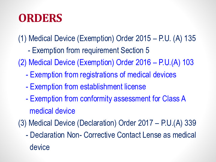 NEW POLICY: EXEMPTION OF CONFORMITY ASSESSMENT BODY